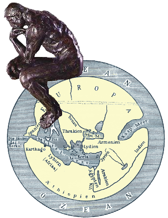 Rodins Denker und Hekateios