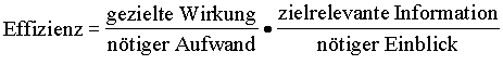 Definition von "Effizienz"